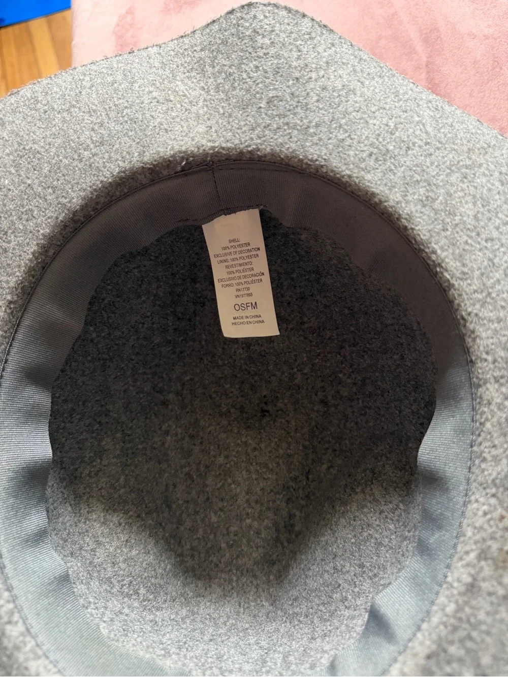 Target Grey Wool-Blend Fedora with Black Ribbon
